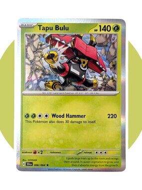 Shrouded Fable Pokemon Card (CX01): Tapu Bulu 006/064, Holo